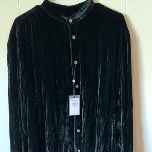 John Varvatos Collection Crushed Velvet Shirt